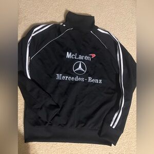NEW WITH NO TAG Black Jacket men’s MERCEDES-BENZ SIZE XL (fit ) L